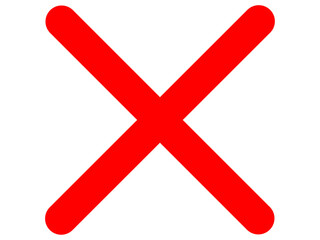 バツ印のマーク（赤いバッテン）