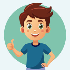 Showing a Thumbs Up Gesture Signifying Approval or Agreement 