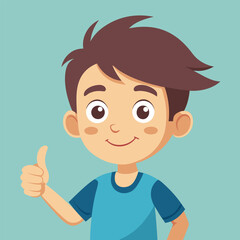 Showing a Thumbs Up Gesture Signifying Approval or Agreement 