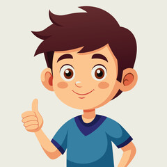 Showing a Thumbs Up Gesture Signifying Approval or Agreement 