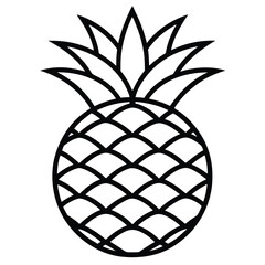 Obraz premium outline vector icon of pineapple