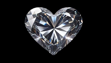 Fototapeta premium Heart-Shaped Diamond: A Symbol of Love and Luxury
