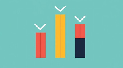 Growth chart with data, progress, and success.