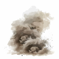 Dust isolated White background 