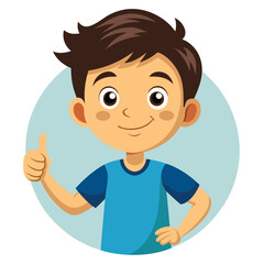 Showing a Thumbs Up Gesture Signifying Approval or Agreement 