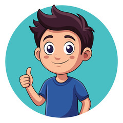 Showing a Thumbs Up Gesture Signifying Approval or Agreement 