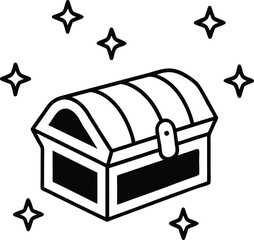 treasure chest vector illustration