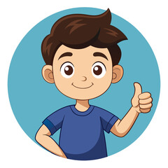 Showing a Thumbs Up Gesture Signifying Approval or Agreement 