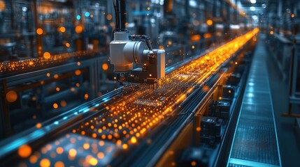 Industrial Automation: Robotic Arm on Assembly Line