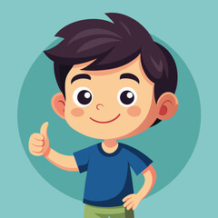 Showing a Thumbs Up Gesture Signifying Approval or Agreement 