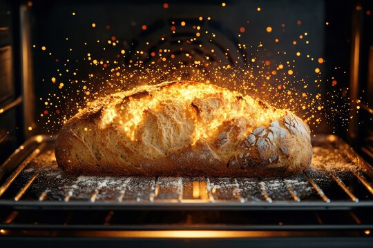 Baking bread in an oven acrylamide formation and chemical reactions in a molecular environment
