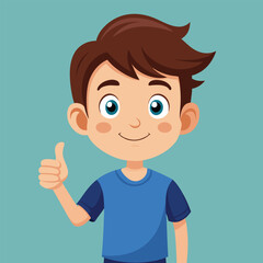 Showing a Thumbs Up Gesture Signifying Approval or Agreement 