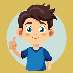 Showing a Thumbs Up Gesture Signifying Approval or Agreement 