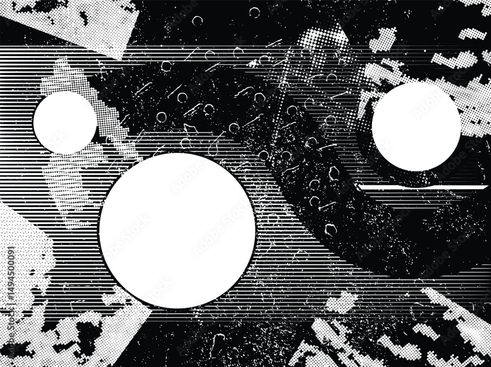 Aufkleber Grunge textured banner with rough edges. Speckled texture. Overlay grunge texture . Simply place texture over any object to create grunge effect . Banner with scratched surface for your design. 