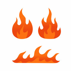 set of fire icons