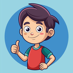 Showing a Thumbs Up Gesture Signifying Approval or Agreement 