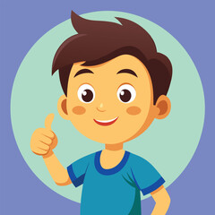 Showing a Thumbs Up Gesture Signifying Approval or Agreement 