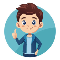 Showing a Thumbs Up Gesture Signifying Approval or Agreement 