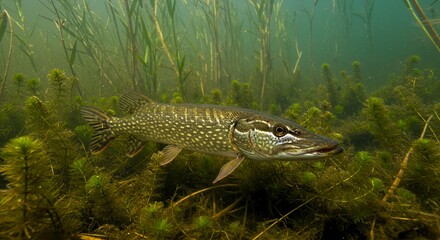 Northern Pike Underwater