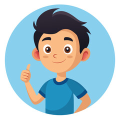 Showing a Thumbs Up Gesture Signifying Approval or Agreement 