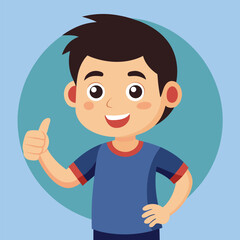 Showing a Thumbs Up Gesture Signifying Approval or Agreement 