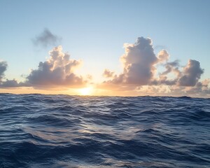 Fototapeta premium Sunrise over vast ocean