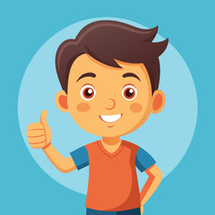 Showing a Thumbs Up Gesture Signifying Approval or Agreement 