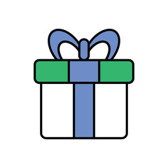 Gift Box Icon vector stock illustration