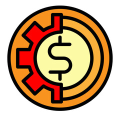 Cost Efficiency Vector Filled Icon Design
