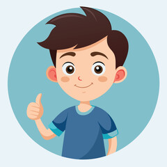 Showing a Thumbs Up Gesture Signifying Approval or Agreement 