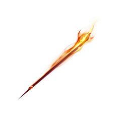 Fiery Streak Abstract Burning Design Element