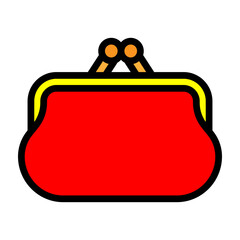 Coin Purse Vector Filled Icon Design