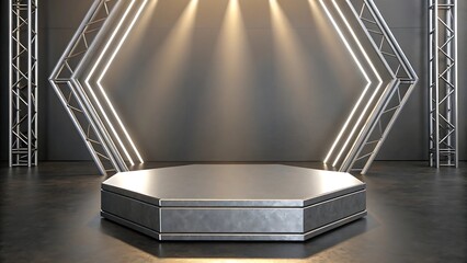 Fototapeta premium Futuristic Hexagon Product Display