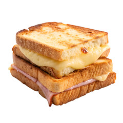 Croque monsieur isolated on white background