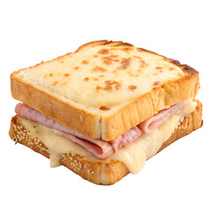 Croque monsieur isolated on white background