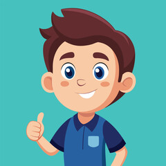 Showing a Thumbs Up Gesture Signifying Approval or Agreement 