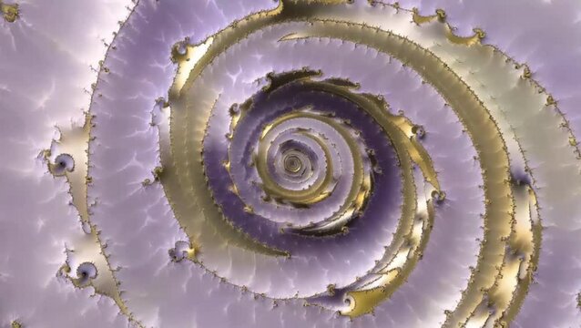 Purple gold spiral fractal vortex