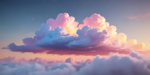 Blurred pink blue yellow ombre, fluffy cloud-like effect,  pink,  pastel,  dreamy