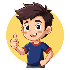 Showing a Thumbs Up Gesture Signifying Approval or Agreement 