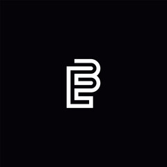 Alphabet EB BE Letter Logo Design with Modern Minimal Style