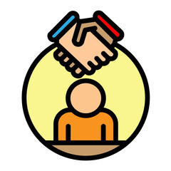 Soft Skills Training Vector Filled Icon Design