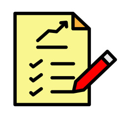 Career Assessment Report Vector Filled Icon Design