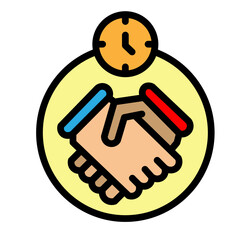 Workplace Etiquette Vector Filled Icon Design