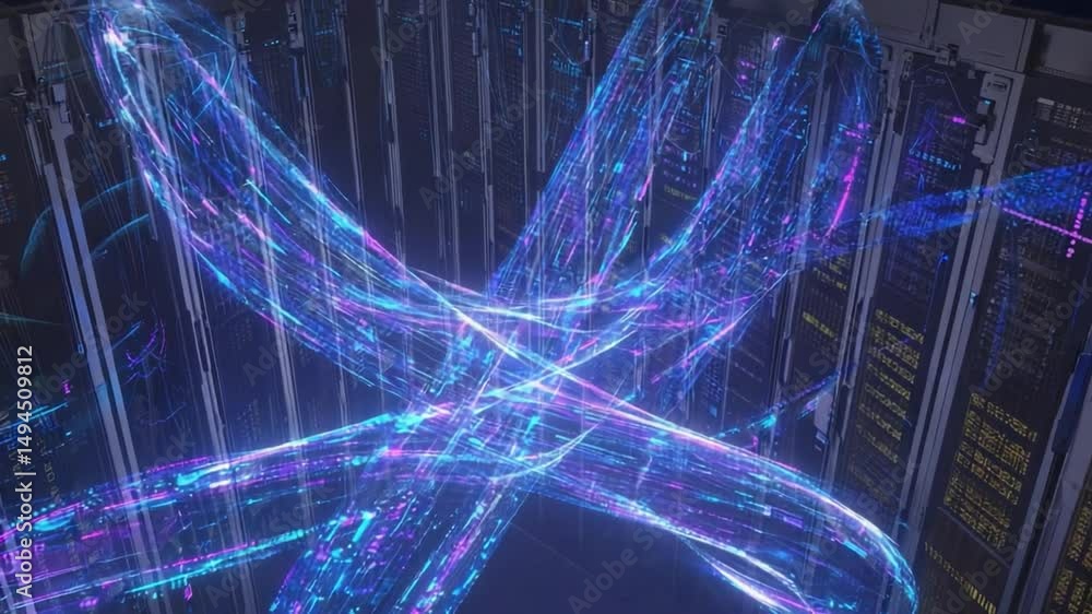 Poster server room data flow visualisation