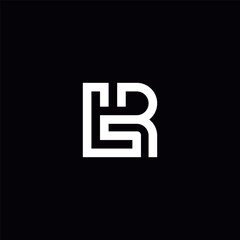 Alphabet LR RL Letter Logo Design with Modern Minimal Style.
