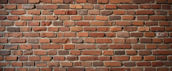 Fototapeta premium Old red brick wall texture with vintage tone