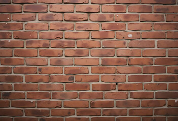 Fototapeta premium Old red brick wall texture with vintage tone