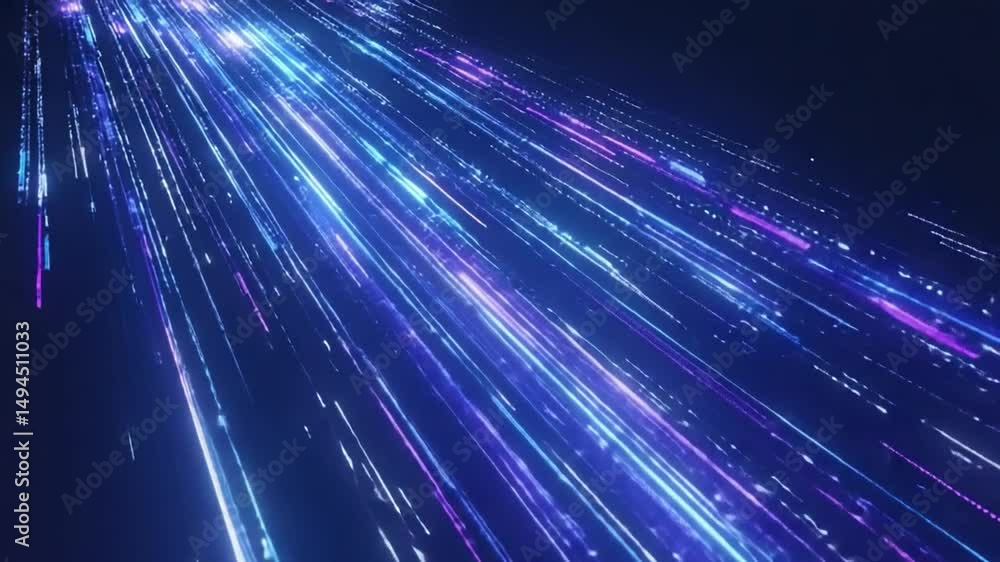 Poster glowing lines digital stream abstract background