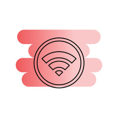 wifi signal gradient icon with white background vector stock illustration