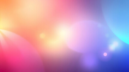A vibrant and colorful abstract background featuring a blend of soft pastel hues and lens flare effects